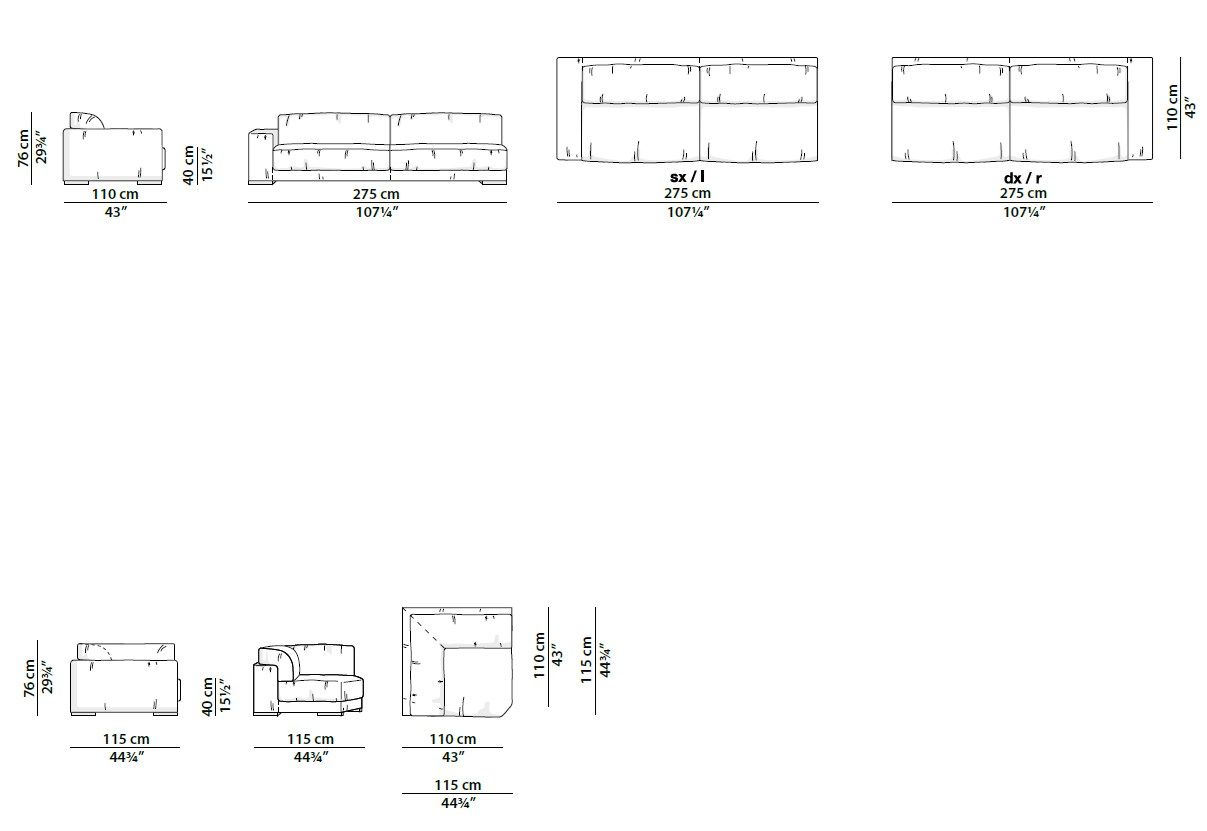 Кожаный диван Baxter BUDAPEST SOFT ARCH-00075536 - Вид №13