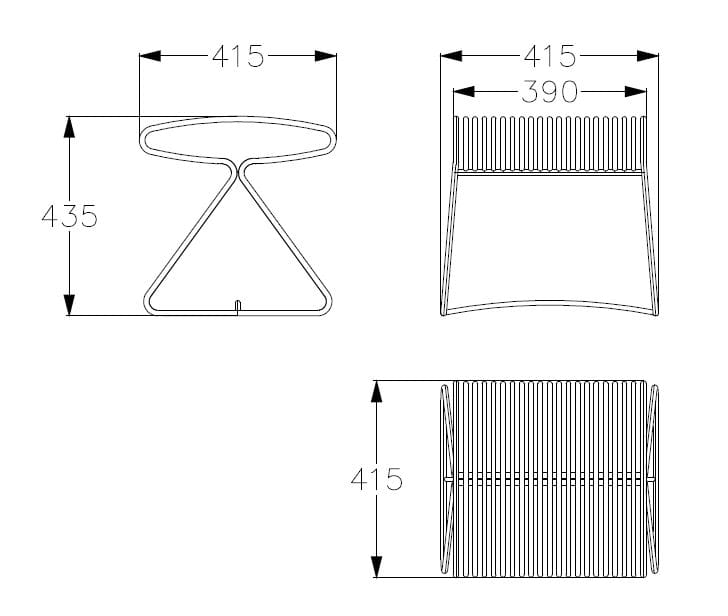 Стальной низкий садовый стул Bontempi Casa BOSS OUTDOOR ARCH-00095533 - Вид №5