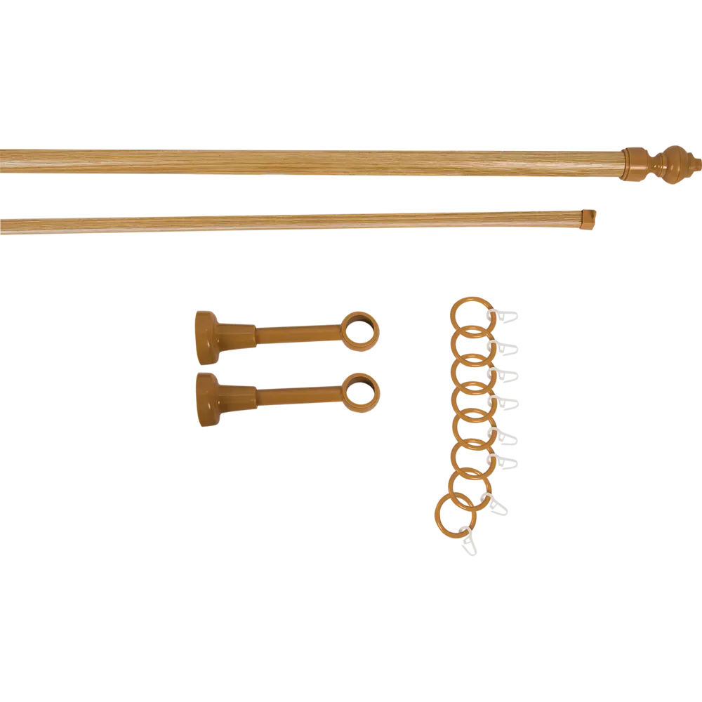 Карниз двухрядный 300 см металл/пластик цвет дуб РУССКИЕ КАРНИЗЫ Стандарт STLM-2094548 - Вид №1