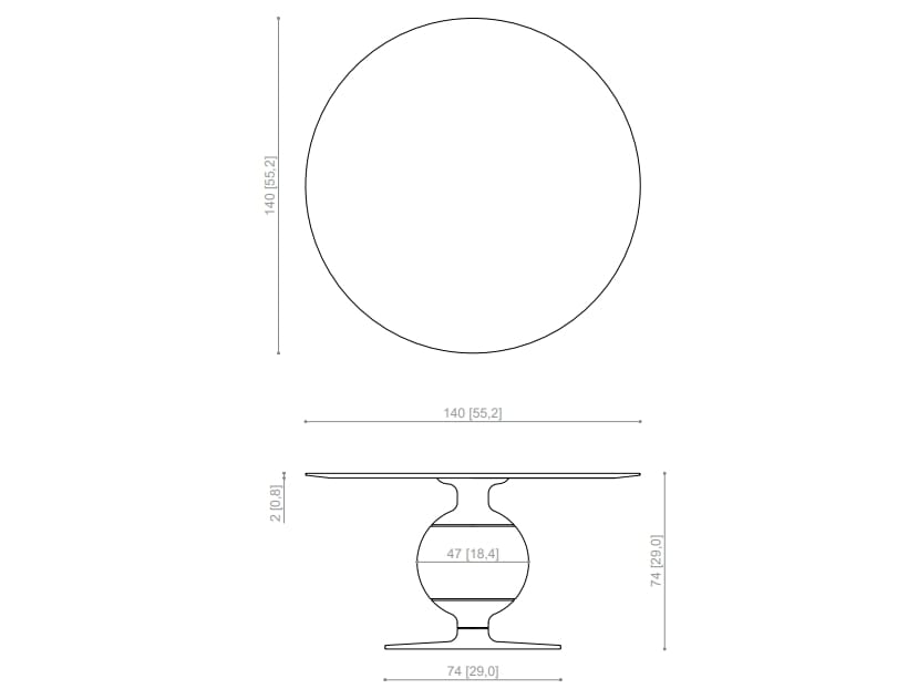 Круглый мраморный стол Kreoo KING ARCH-00066115 - Вид №3