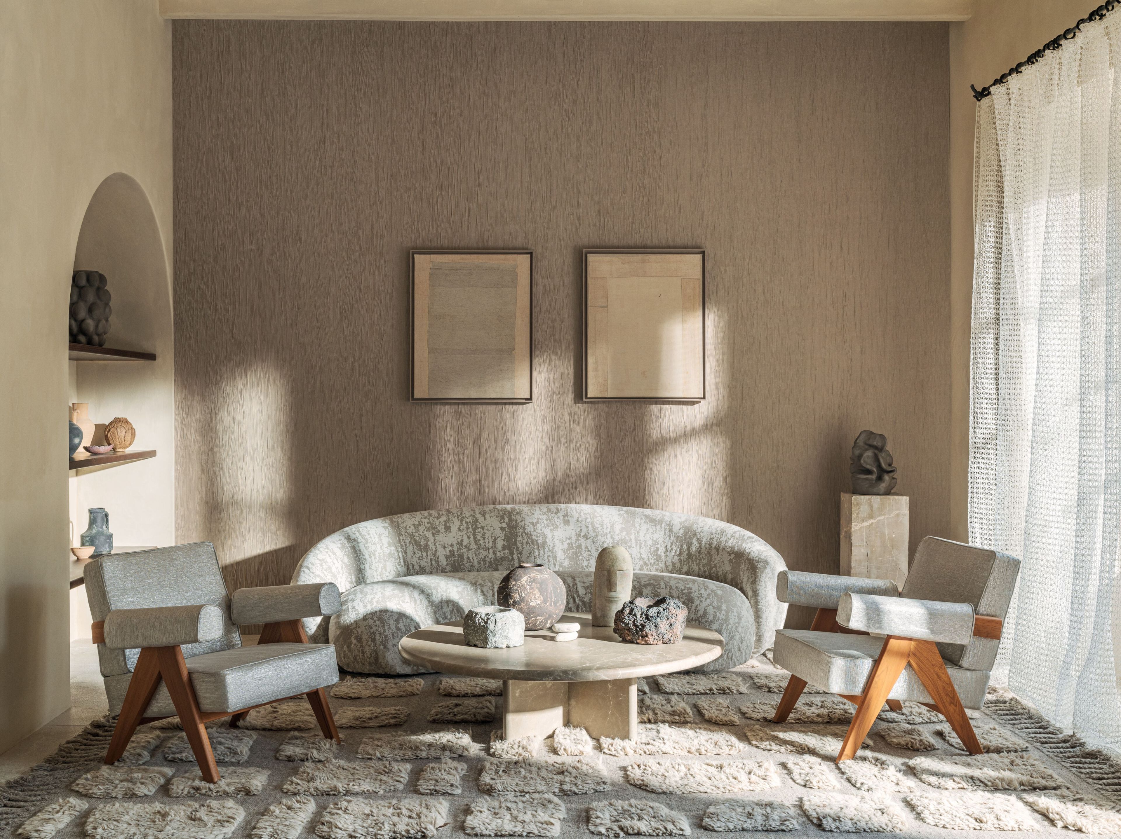 Льняная печатная ткань Élitis Éphémère ARCH-00075056