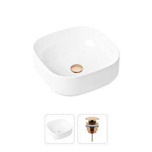 90760148 Раковина накладная 21520835 40см, с донным клапаном Bathroom Sink STLM-0371691 LAVINIA BOHO