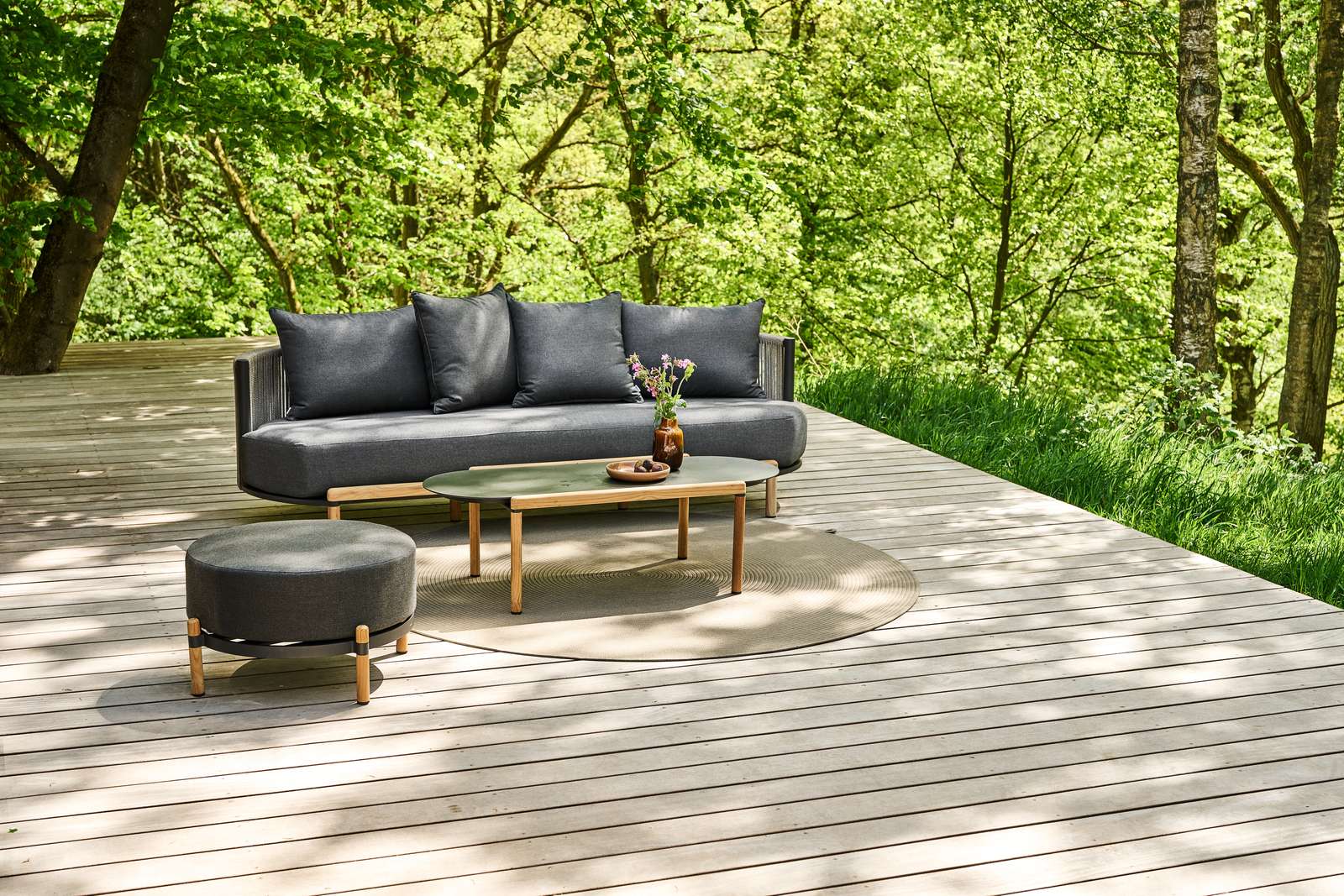 Круглый пуф в Sunbrella® Mindo Mindo 107 ARCH-00081094 - Вид №1