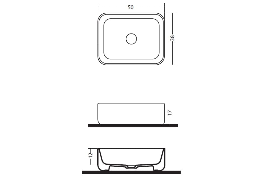Керамическая прямоугольная столешница Gaia Mobili Complements ARCH-00101514