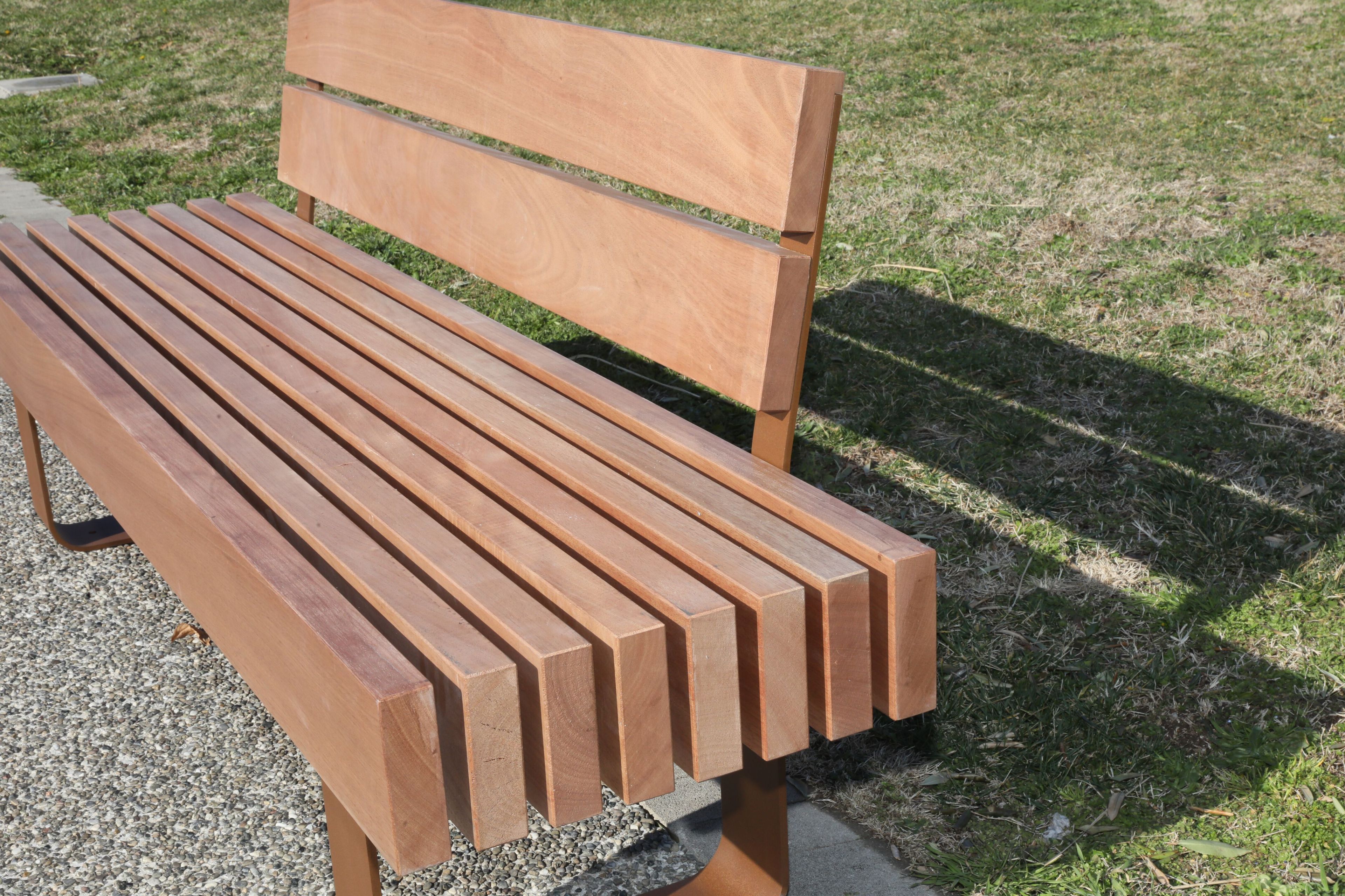 Скамья из окуме со спинкой CITYSì DAFNE ARCH-00057910 - Вид №2