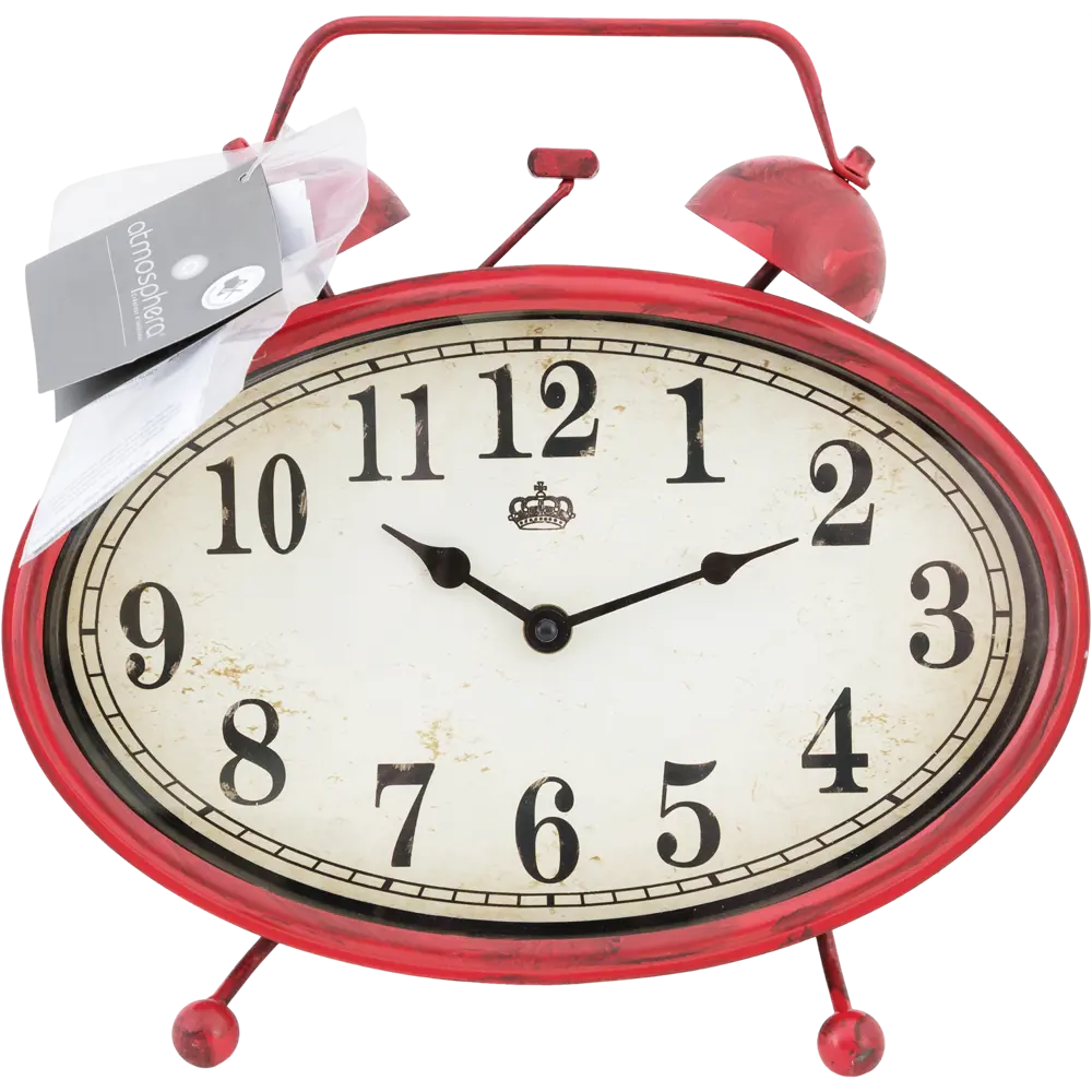Часы настольные красные, металл Atmosphera Retro STLM-2152175 - Вид №3