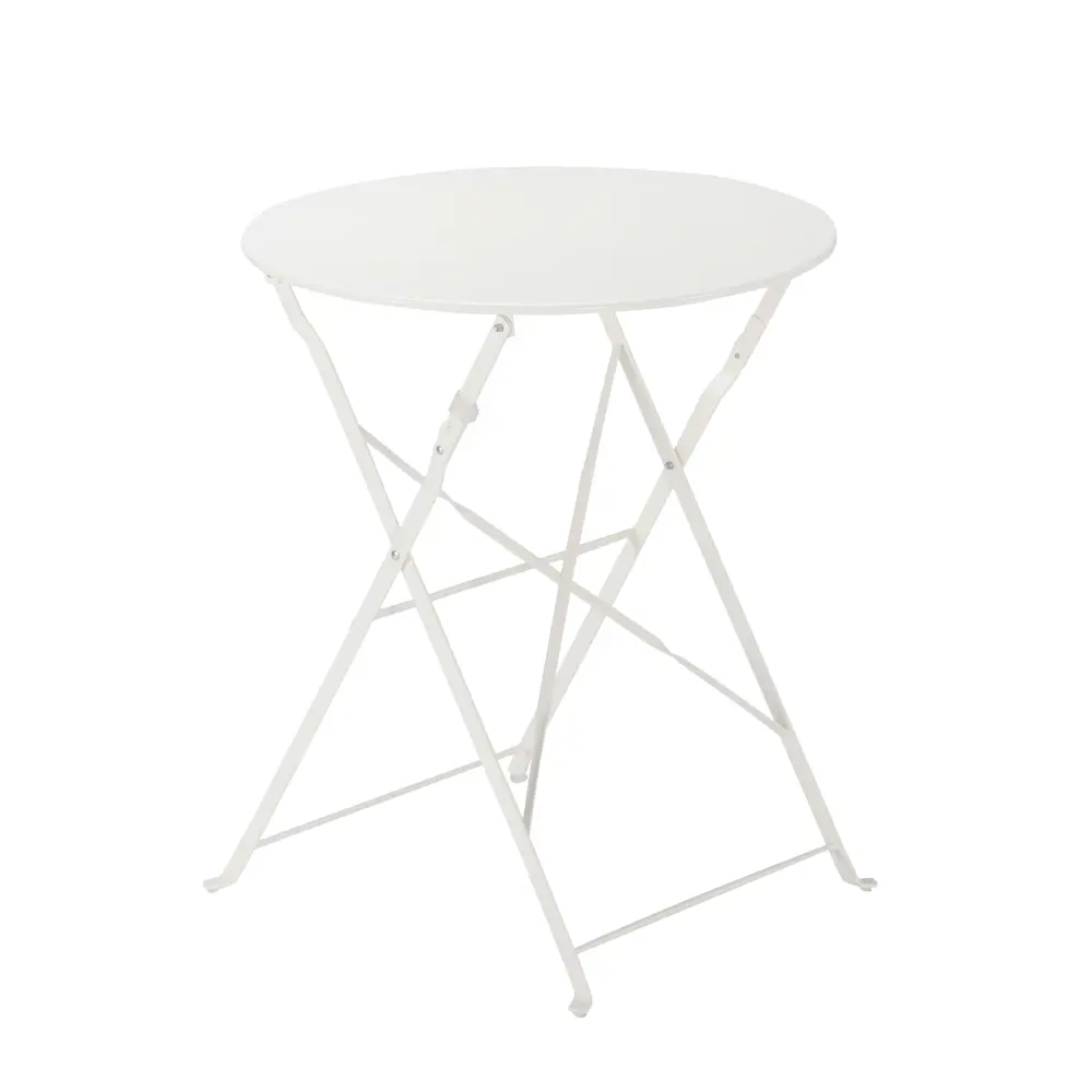 Стол садовый круглый Naterial Flora Origami складной 60x71 см сталь кремовый Товар без серии STLM-2102469 - Вид №5