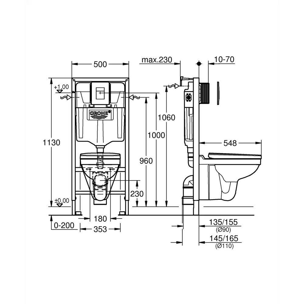 Комплект инсталляция с унитазом Grohe Solido 4 в 1 STLM-2063152 - Вид №8