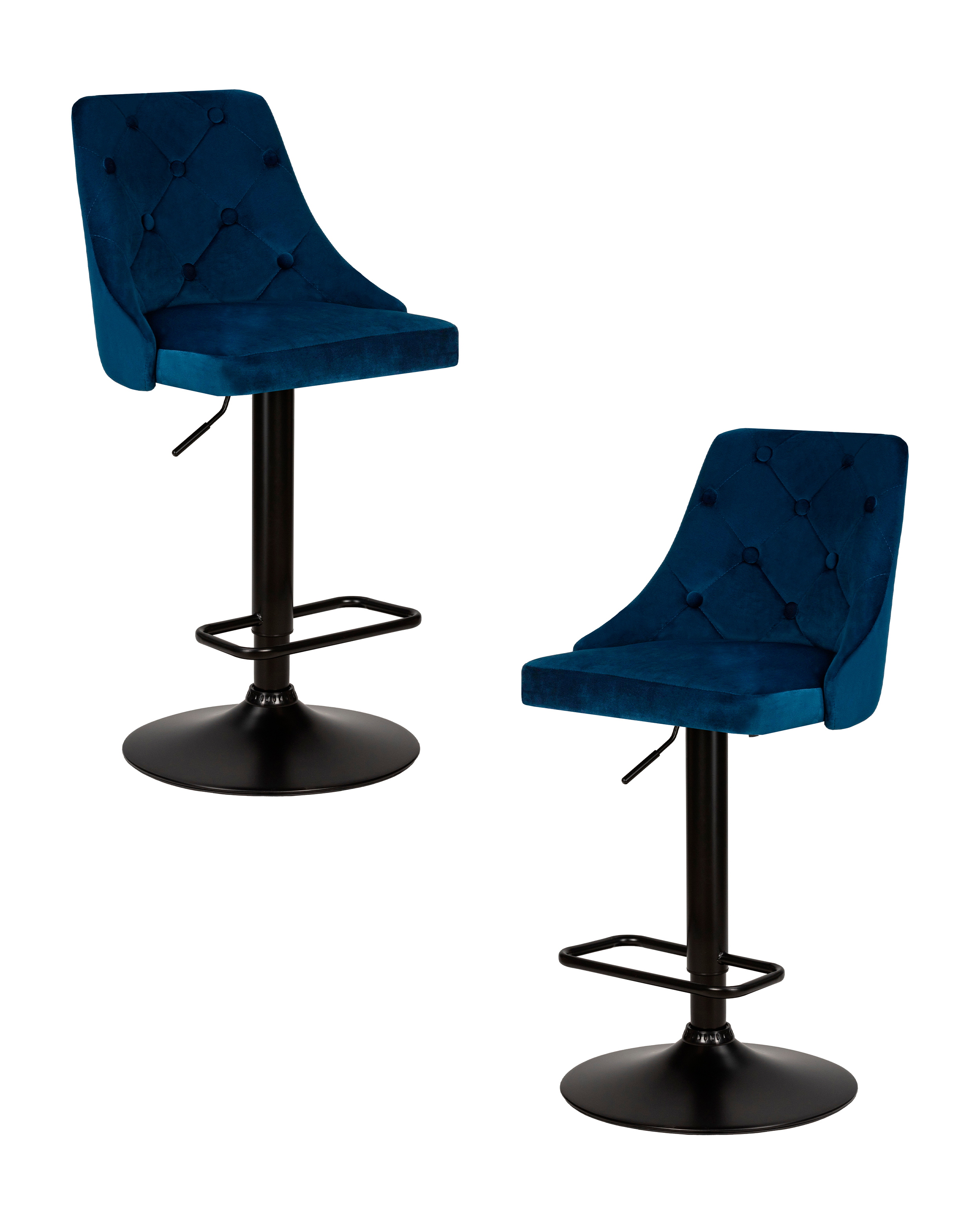 91000763 Комплект барных стульев 2 шт Joseph black lm-5021 48x110x54 цвет синий STLM-0433009 DOBRIN