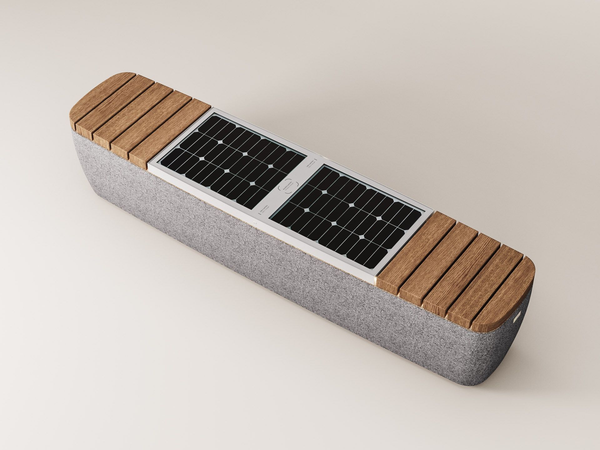 Солнечная бетонная скамья со встроенным освещением Kremen ARCH-00122992 - Вид №18