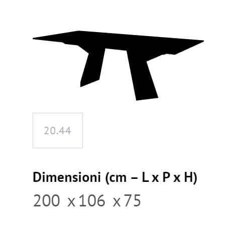 Прямоугольный выдвижной стол из стали и SuperMarmo Bontempi Casa FIANDRE ARCH-00151780 - Вид №6