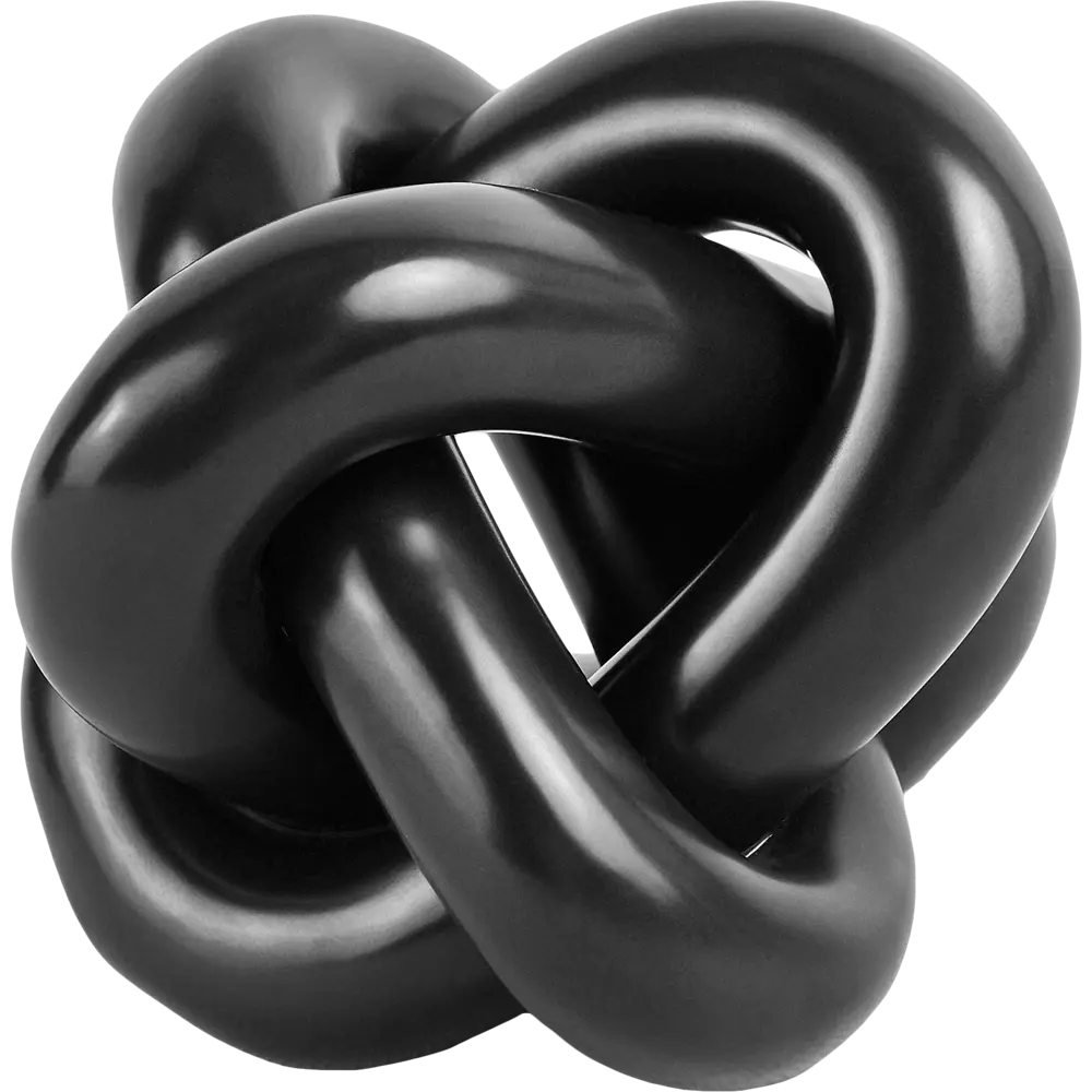 Декоративное изделие Узел бежево-черный керамика 9.5x9x8 см Atmosphera STLM-2034505 - Вид №2