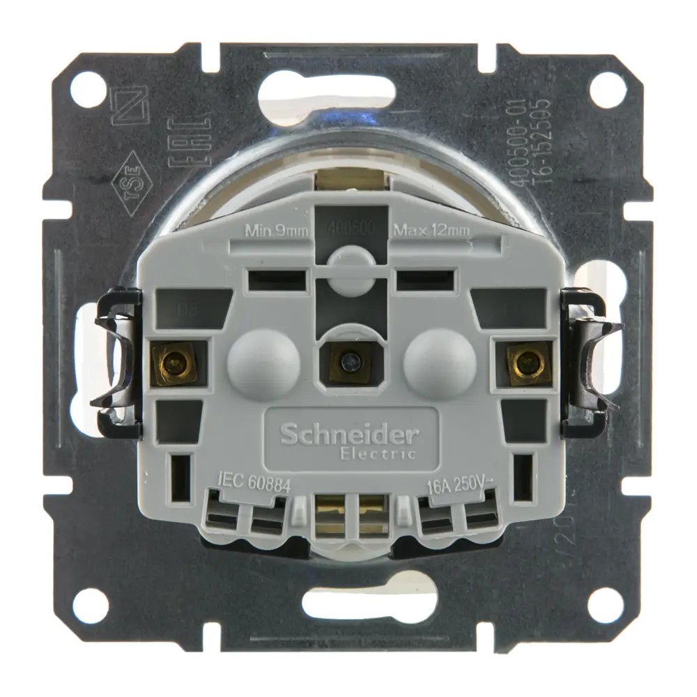 Розетка встраиваемая Schneider Electric Sedna с заземлением с крышкой цвет белый STLM-2109324 - Вид №2