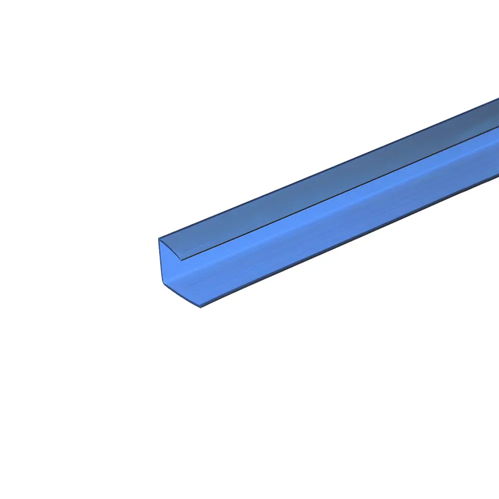 Профиль торцевой для поликарбоната Колибри 4 мм 2.1 м синий Santreyd STLM-2045308