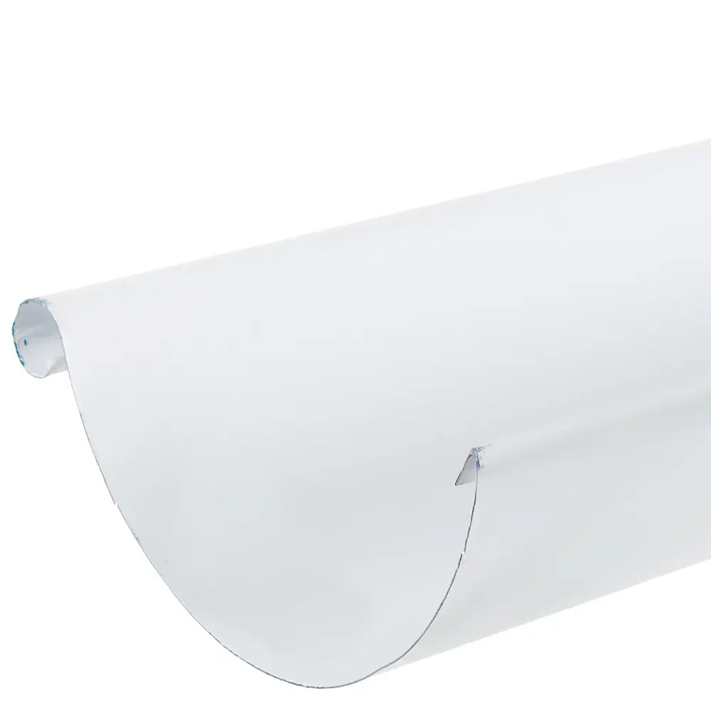 Желоб водосточный 3 м 125 мм цвет белый ИНТЕРПРОФИЛЬ STLM-2107718