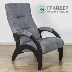 91922064 Кресло Glider Дельфин 56x94x80 см велюр цвет elza 15, венге STLM-1391311