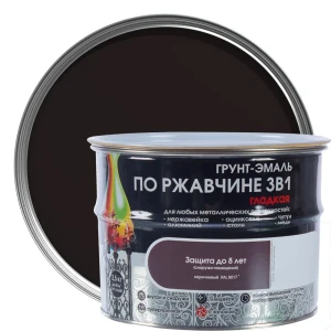 Грунт эмаль по ржавчине 3 в 1 гладкая Dali Special цвет коричневый 2.5 кг