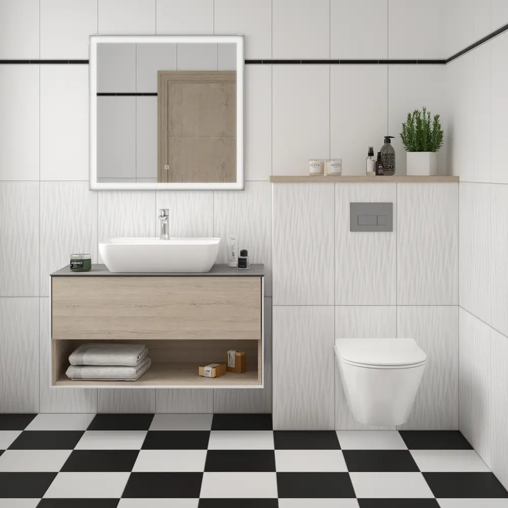 Плитка настенная Kerama Marazzi Фрост 3D 29.5x59.5 см 1.08 м² цвет белый матовый Белая Плитка STLM-2143110 - Вид №5
