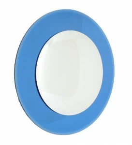 Зеркало круглое большое синее Luna RVASTLEY ДИЗАЙНЕРСКИЕ 062622 Голубой