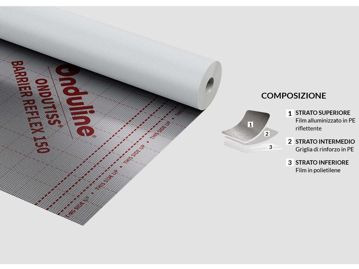 Усиленный отражающий пароизоляционный экран ONDULINE ITALIA ONDUTISS ARCH-00052955