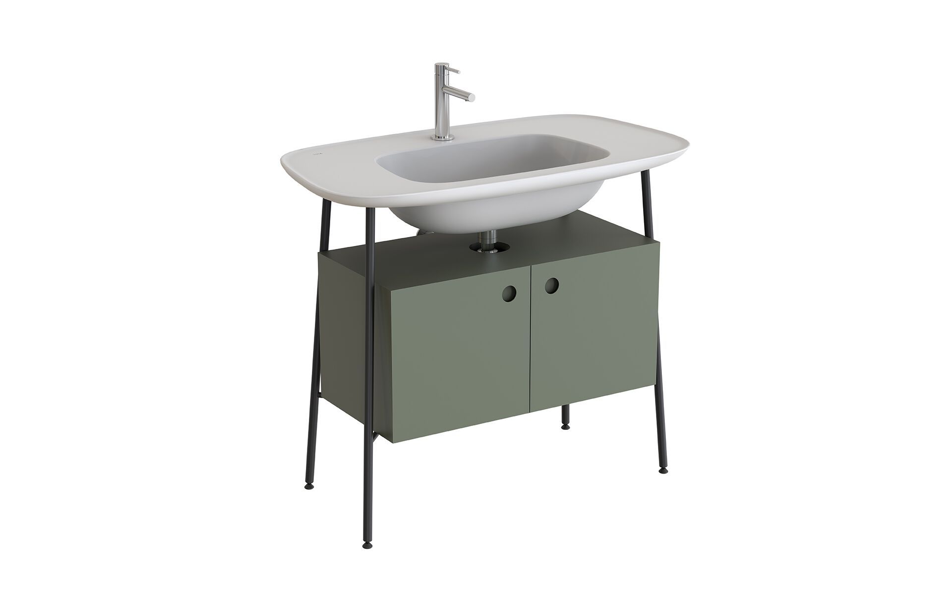 Напольный умывальник со встроенным умывальником VitrA Bathrooms Plural ARCH-00002789 - Вид №1