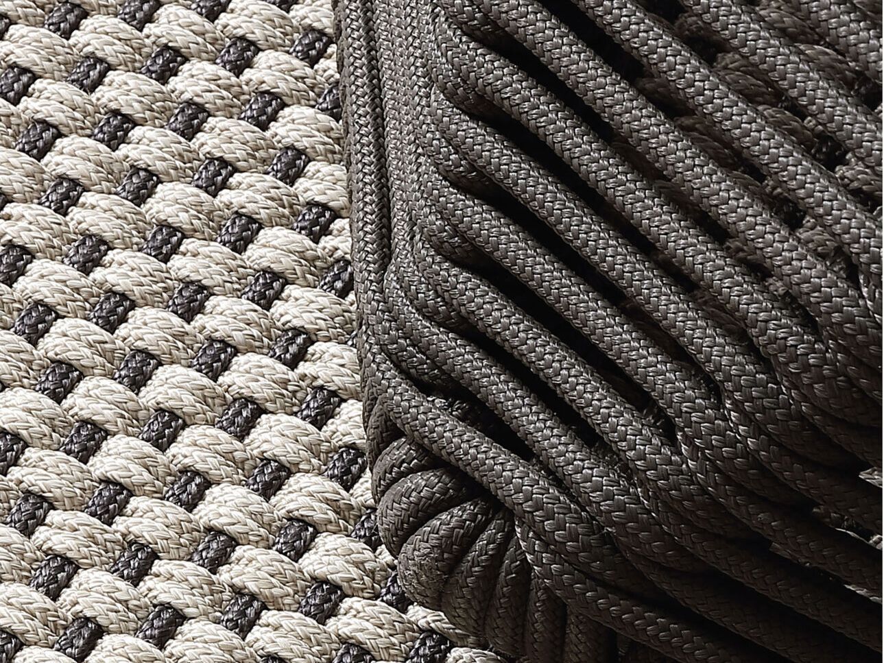 Плетеный алюминиевый садовый пуф Nodo Italia DIAMOND LOW ARCH-00071992 - Вид №3