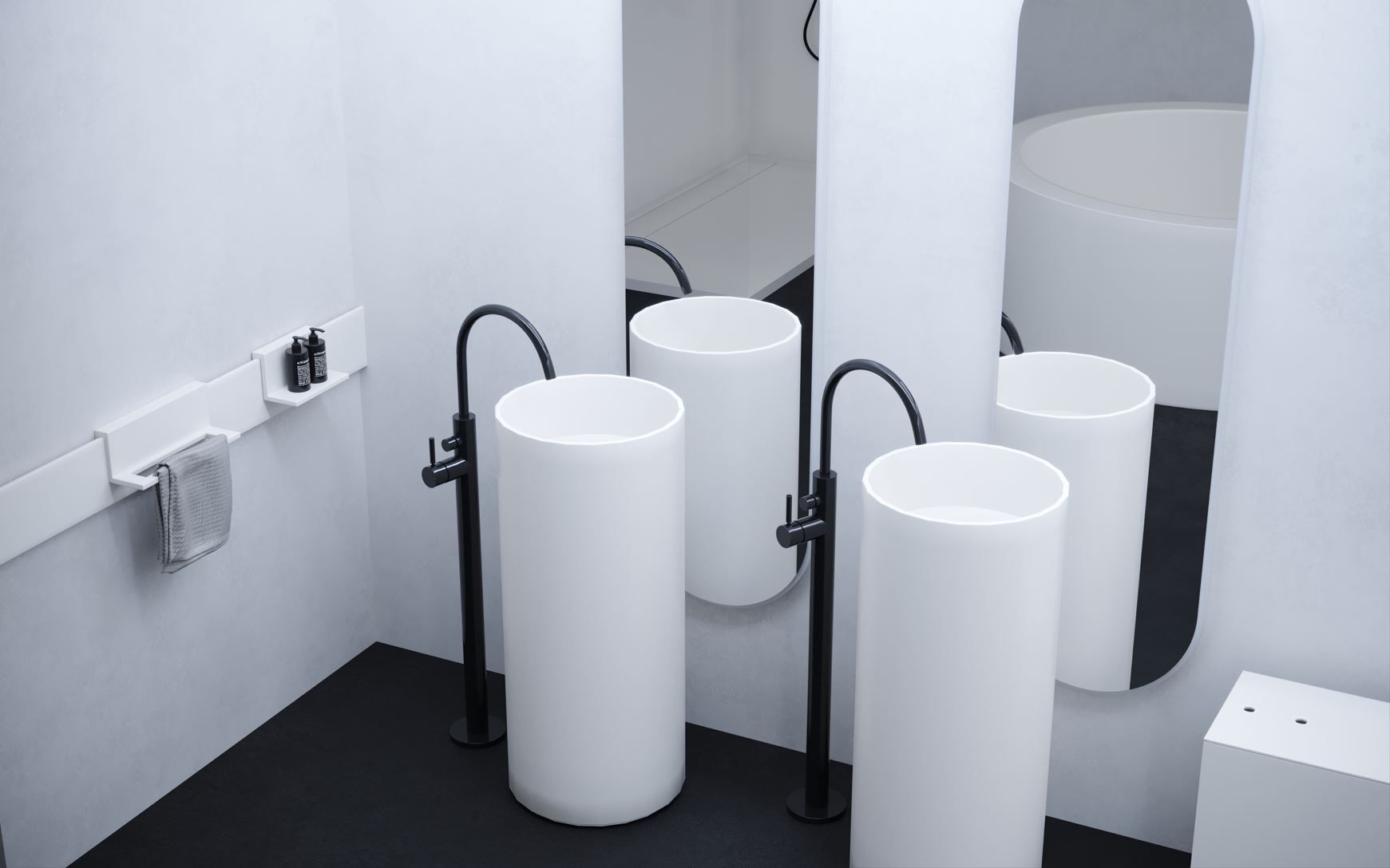 Мебель для ванной комнаты Corian® Acquapazza чистый ARCH-00022329 - Вид №3