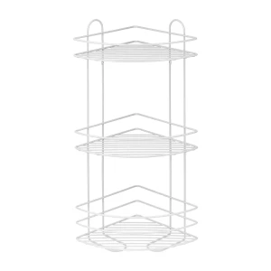 Полка для ванной ЧМЗ Лидер 501-006-10 угловая 3 яруса 22.5x58 см цвет серый матовый