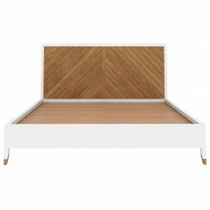 Кровать деревянная двуспальная 160х200 коричневая Arnika FURNITERA ARNIKA 120369 Белый;коричневый