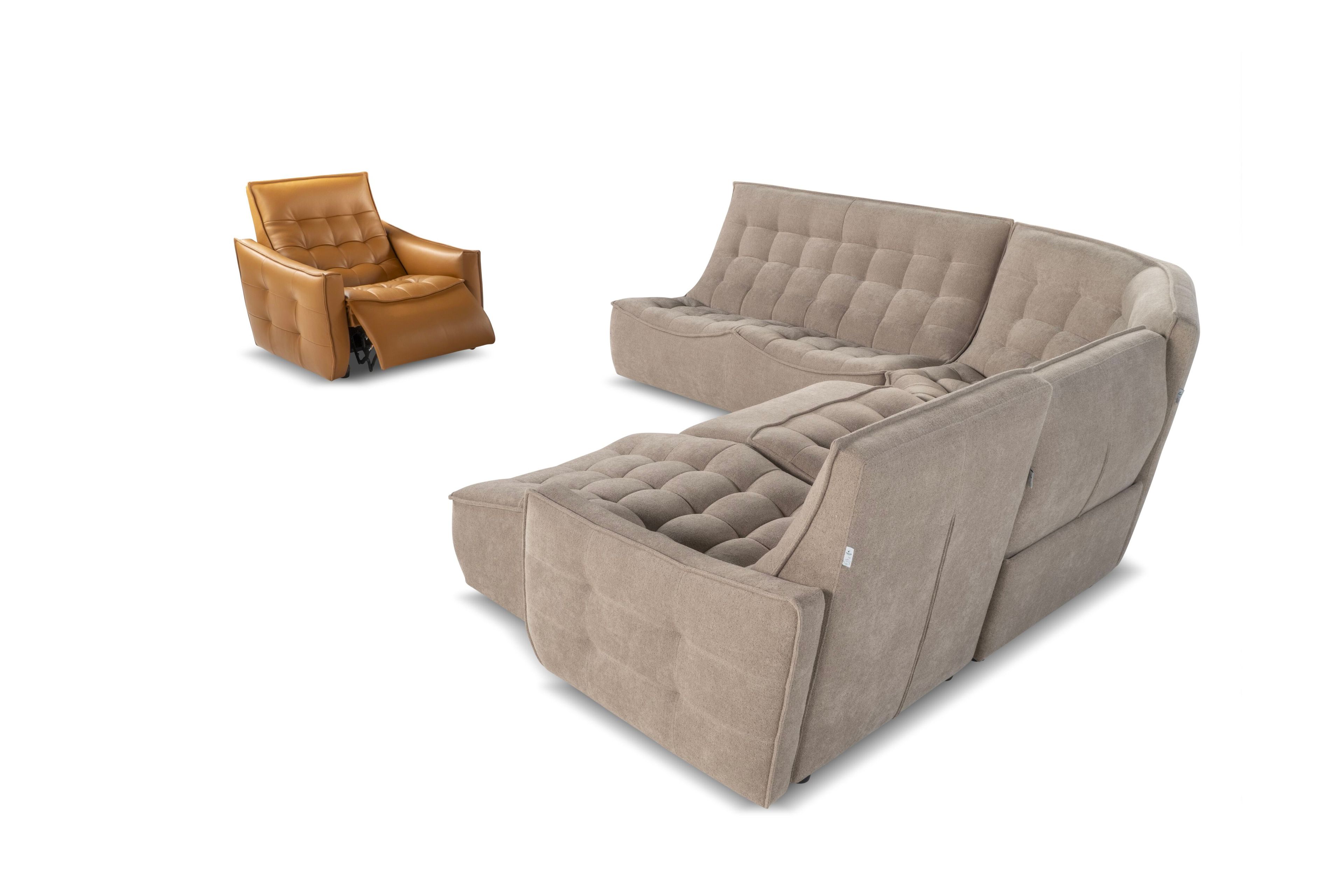 Модульный тканевый угловой диван с подставкой для ног Calia Italia Modular ARCH-00044450 - Вид №1