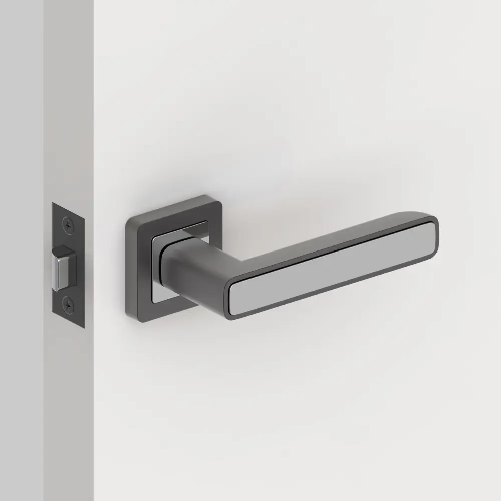 Ручка дверная на розетке MARS QR/HD GR/CP-23, цвет графит/хром PUNTO STLM-2200960 - Вид №7