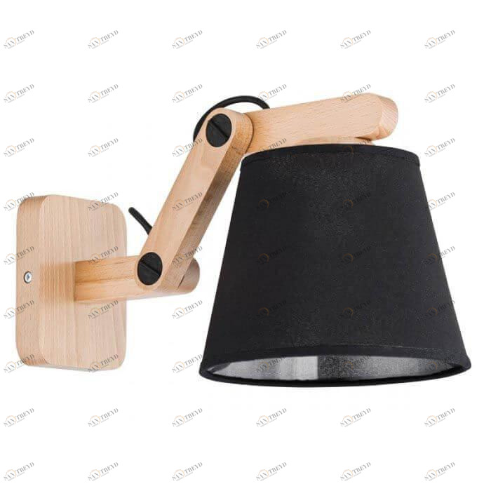 Бра настенное черное Alfa Joga Black 22710 ALFA JOGA BLACK 00-3929747 Черный 