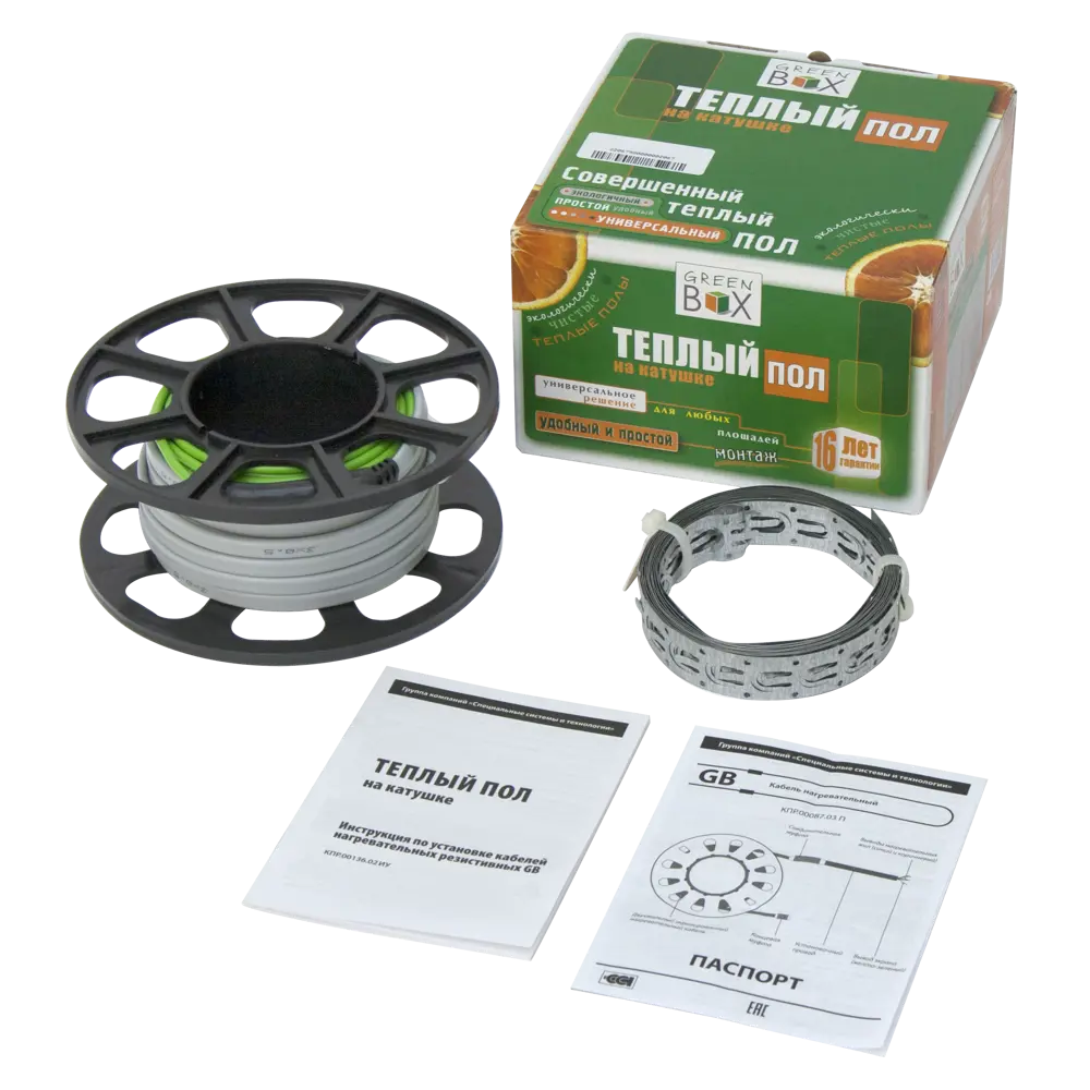 Нагревательный кабель для теплого пола GB-500 35 м, 500 Вт GREEN BOX STLM-2187855 - Вид №2