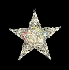 Фигура стеклянная Звезда, 30 см SUPERNW СВЕТОВЫЕ ФИГУРЫ 217549 Белый