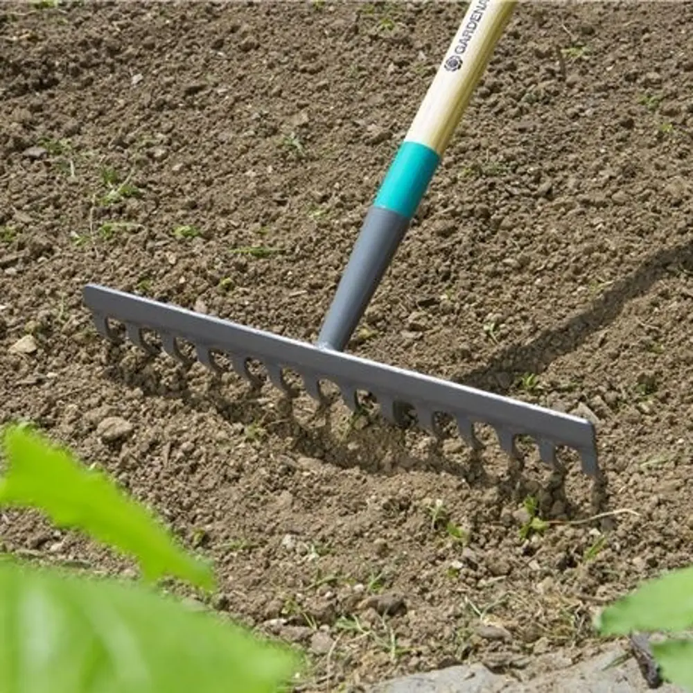 Грабли прямые Gardena Classicline 14 зубьев, 154 см сталь, с черенком STLM-2015938 - Вид №3