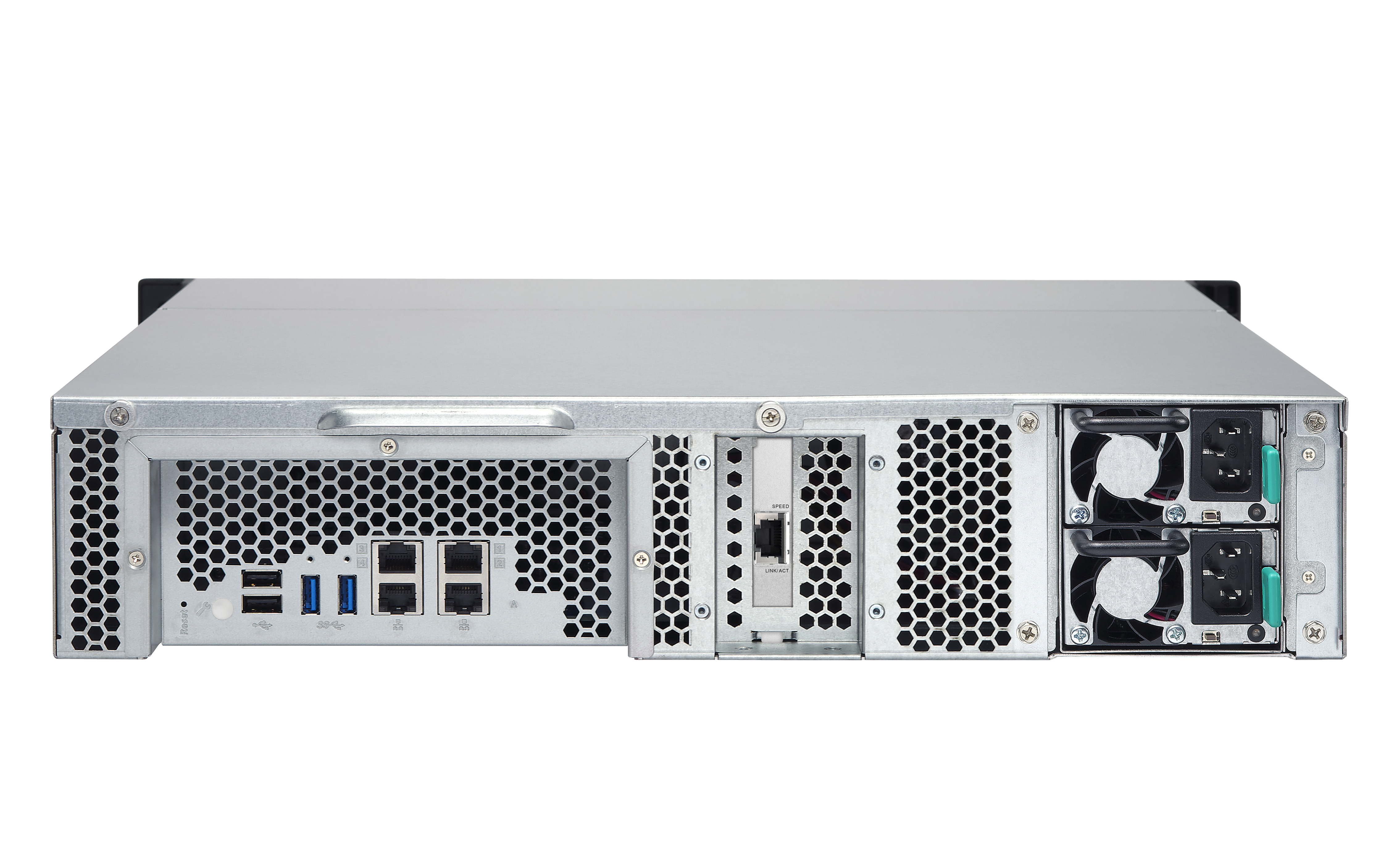 TS-863XU-RP-4G Smb nas, 8-tray w/o hdd, quad-core 64-bit amd 2.0ghz, 4gb ddr3l (1x4gb ) up to 16gb (2x8gb ),1x 10g lan rj45, 4x1gbe lan, 2u rackmount, 2x250w psu. w/o rail kit rail-b02 QNAP Santreyd  - Вид №5
