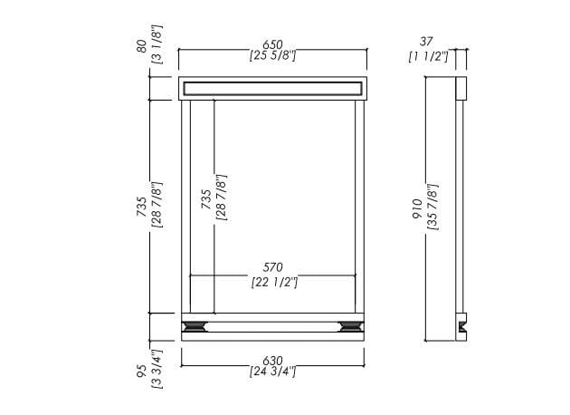 Зеркало с деревянной рамой для ванной комнаты Devon&Devon Bentley ARCH-00073977 - Вид №2