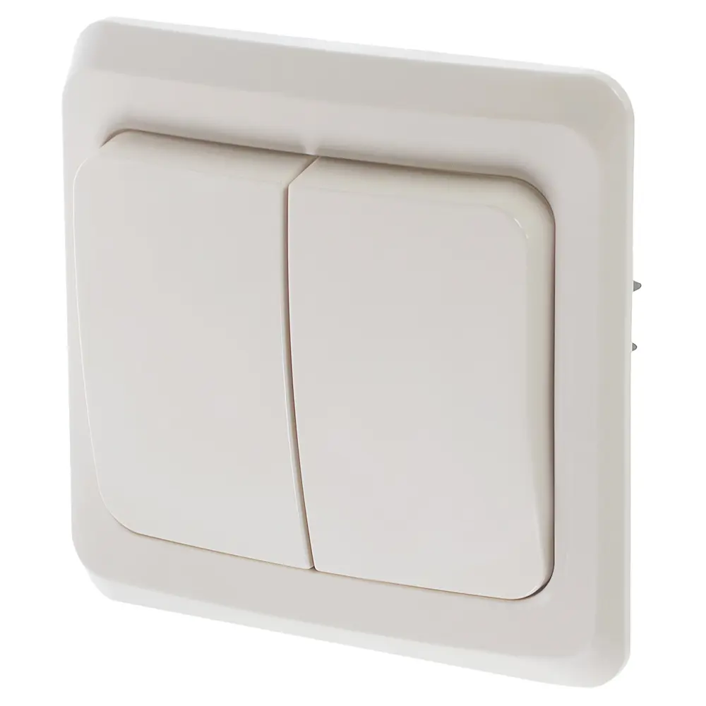 Выключатель SYSTEME ELECTRIC Этюд: двойное управление светом в кремовом исполнении 11401053 STLM-0001223 - Вид №1