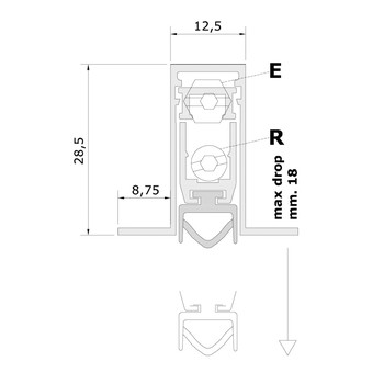 Автоматический порог Comaglio PRESSURE 1800 Santreyd LK01-943