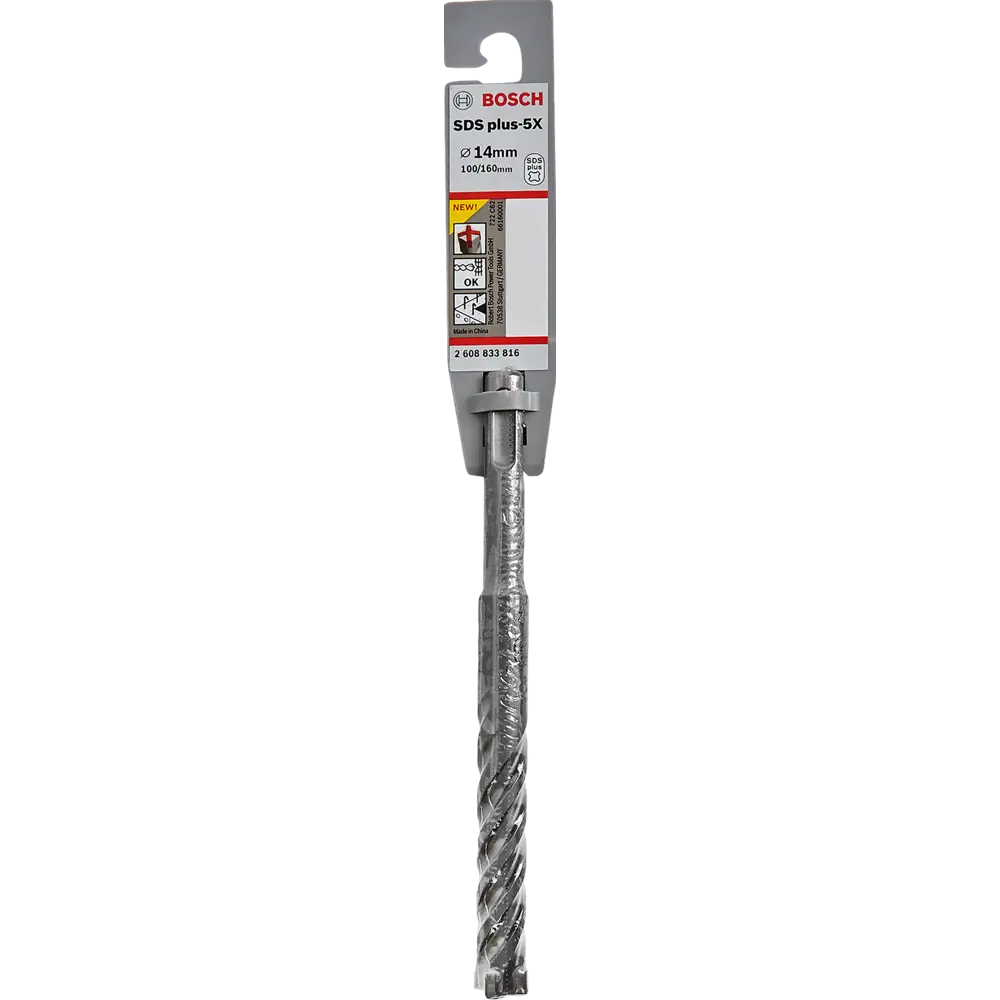 Бур по бетону SDS-plus 5X Bosch 14x100x160 мм BOSCH PROFESSIONAL STLM-2102298 - Вид №3