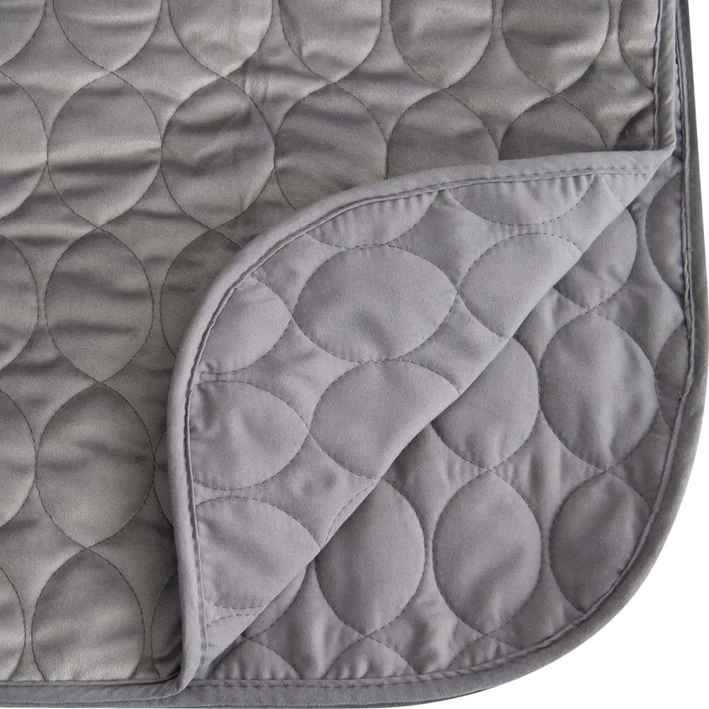 Покрывало Овалы 220x240 см, велюр, цвет серый Бельвита STLM-2183268 - Вид №2