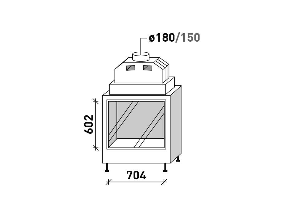 Закрытый дровяной камин Metalfire Optimum ARCH-00082220 - Вид №19