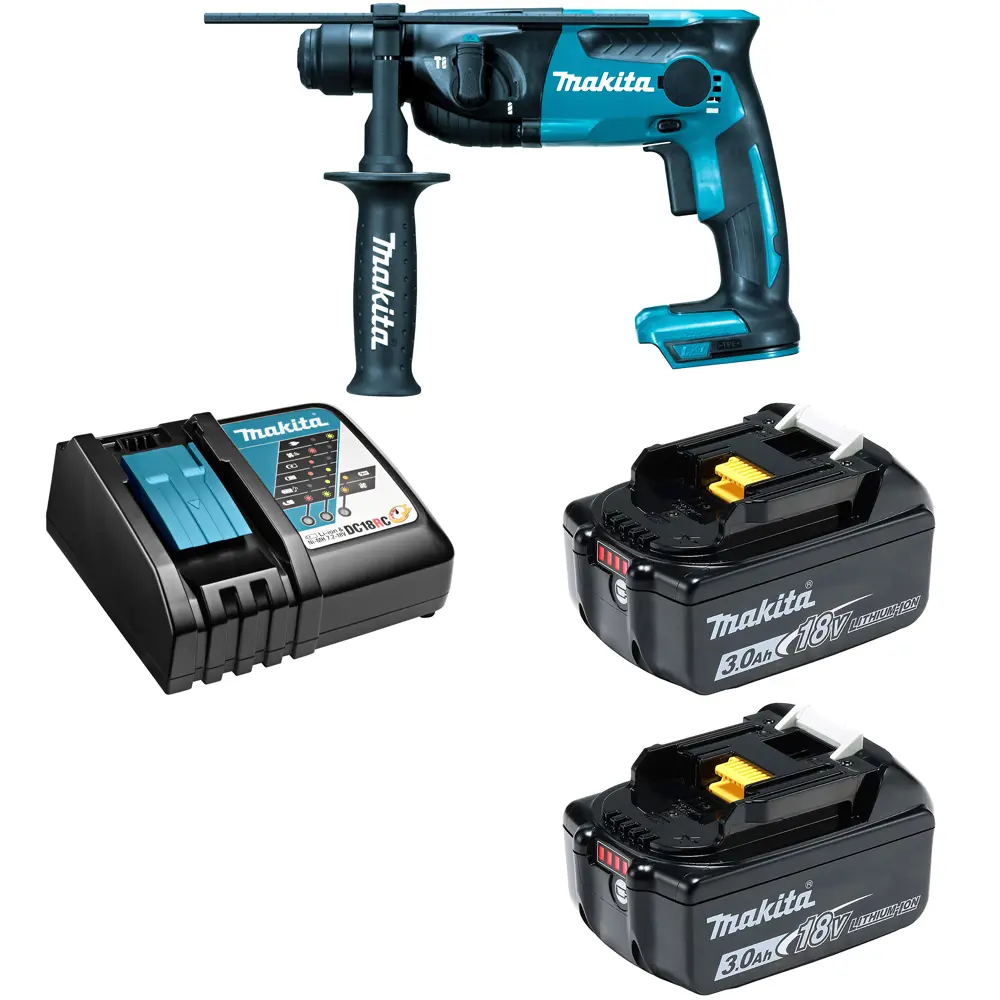 Перфоратор аккумуляторный Makita DHR165RFE SDS+ 13Дж 18В Li-Ion 2x3Ач