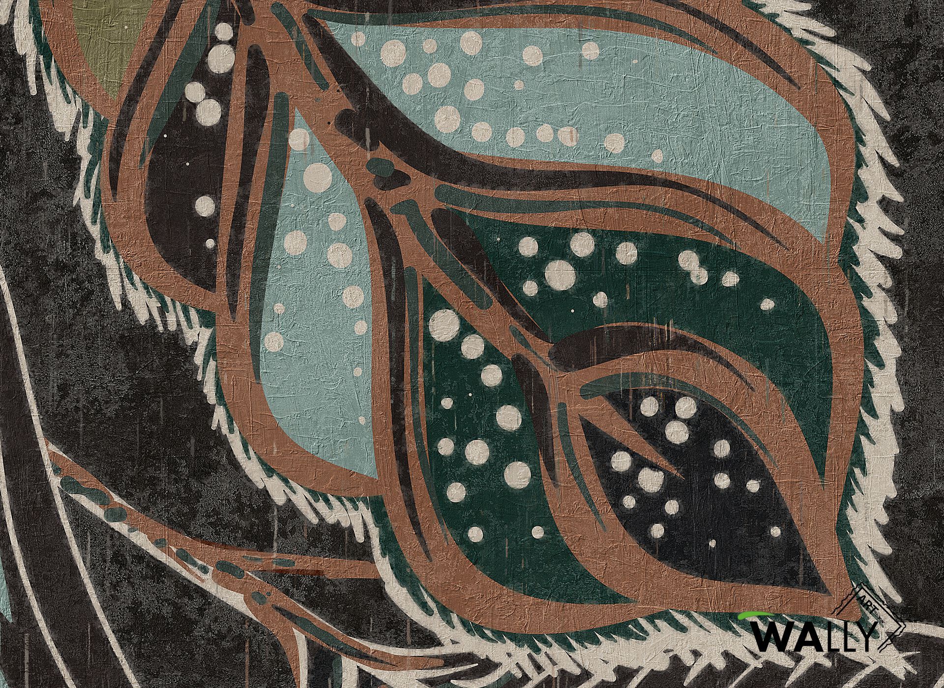 Моющиеся нетканые обои с цветочным рисунком WALLYART Lacollection ARCH-00100688 - Вид №5