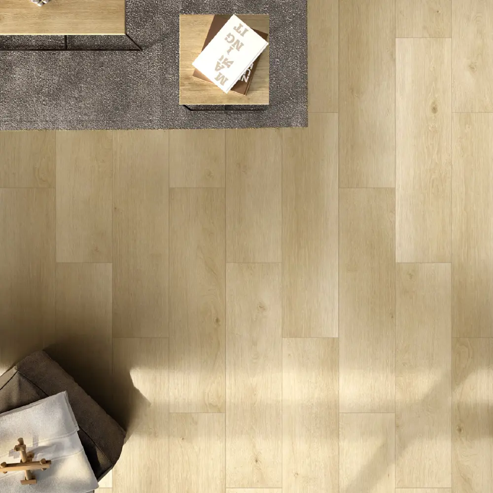 Глазурованный керамогранит Global Tile Amadora_GT 19.8x80 см 1.584 м² матовый цвет бежевый 89456533 STLM-2121346
