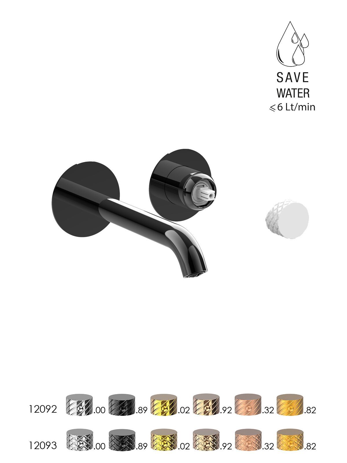 Смеситель для раковины с 2 отверстиями и ограничителем расхода Rubinetterie Frattini Pepe XLS ARCH-00007424 - Вид №3