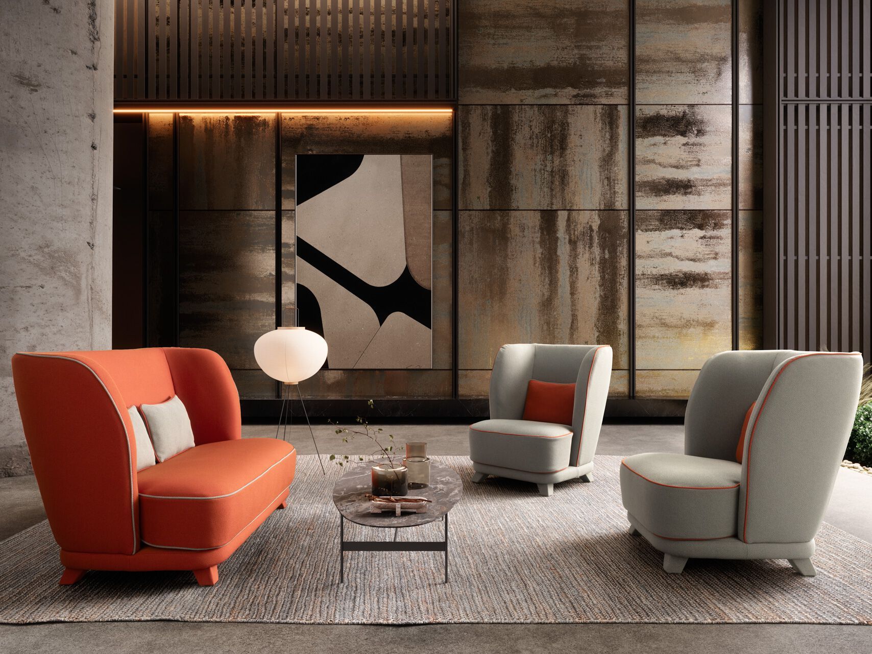 2-местный диван с высокой спинкой VALENTINI Criss Cross ARCH-00066107 - Вид №1