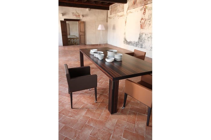 Кожаное кресло на колесиках с подлокотниками COLLI CASA Cortina ARCH-00007698