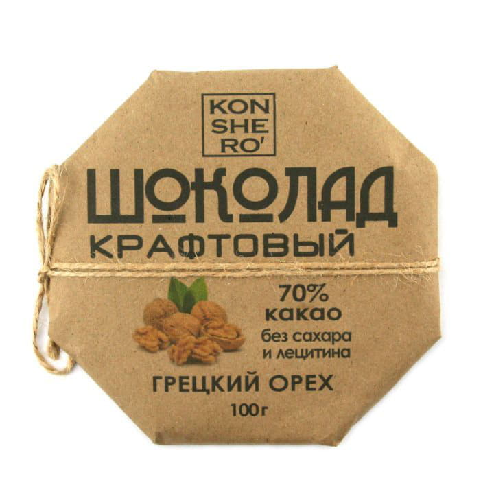 Крафтовый шоколад KONSHIRO Грецкий орех Santreyd 9769