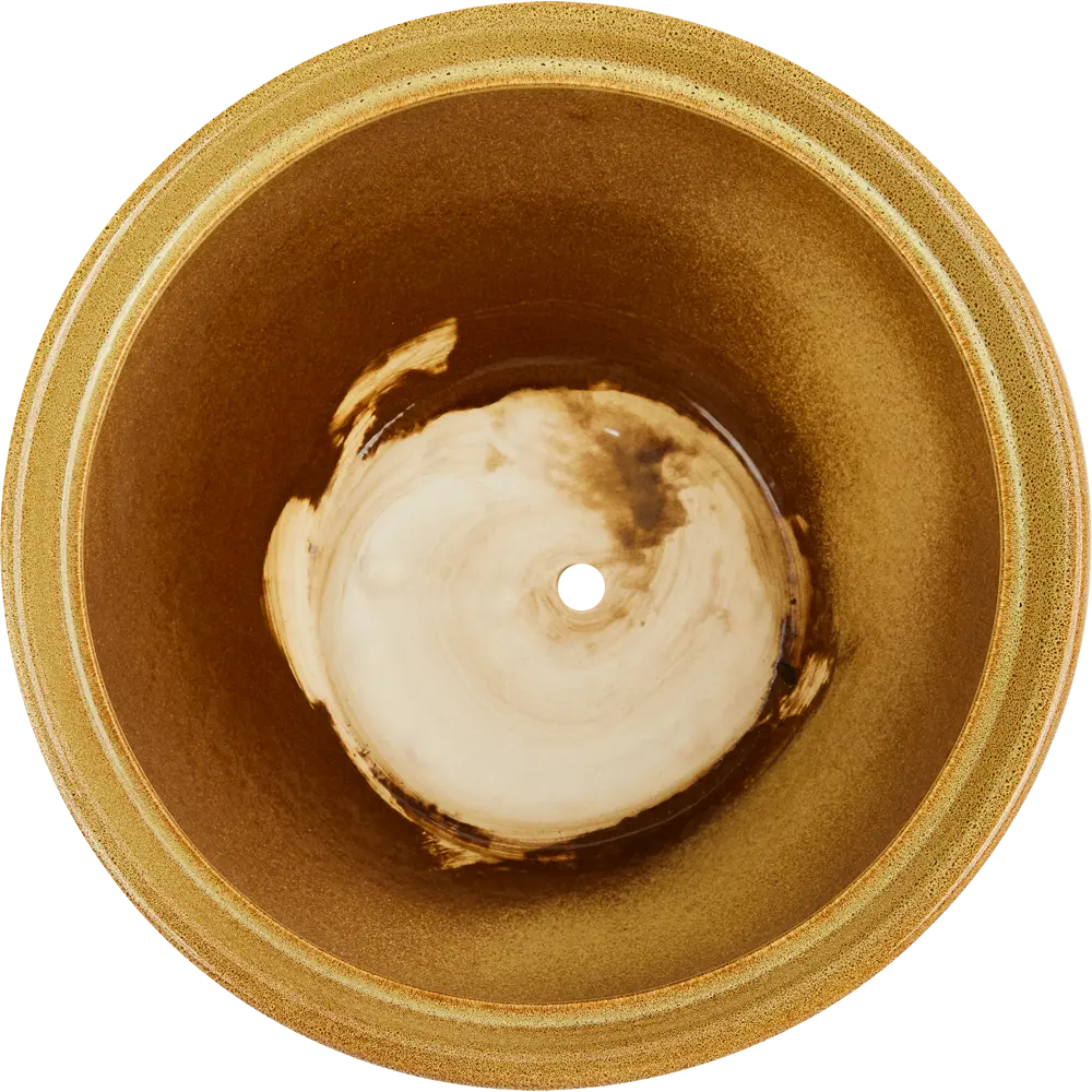 Горшок цветочный Gonchar Камелия №2 Люкс ø22 h15 v0.8 л керамика желтый STLM-2153977 - Вид №1